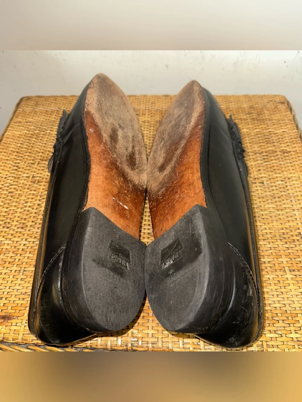 Johnston & Murphy Tassel Loafers Mens 10EEE Black Leather Preppy Academia 7E6760